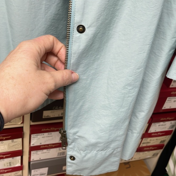 Eileen Fisher zip hood raincoat - Picture 4 of 7